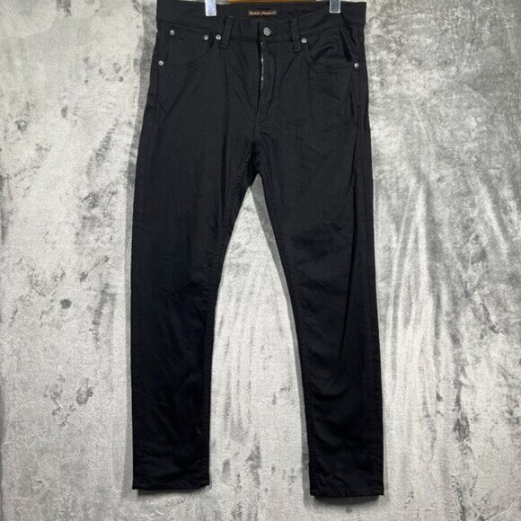 Nudie Jeans Other - NUDIE Lean Dean Dry Everblack Jeans Mens W34/L30 Slim Fit Black Denim Zip Fly